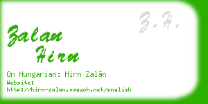 zalan hirn business card
